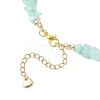 Dyed Natural White Jade Chip Beaded Necklaces NJEW-JN05508-5