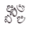Gunmetal Plated Alloy Letter Pendants LS-PALLOY-P097-03-U-2