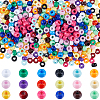 1800Pcs 18 Colors Opaque Plastic Beads KY-SC0001-83-1