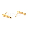 Brass Stud Earring Findings KK-F824-003G-2