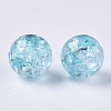 Transparent Crackle Acrylic Beads CACR-N002-04-2