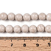 Dyed Natural Fossil Beads Strands G-T139-6mm-66A-5