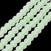 Imitation Jade Solid Color Glass Beads Strands EGLA-A034-J10mm-MD01-2