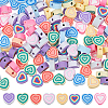 240Pcs 8 Colors Handmade Polymer Clay Beads CLAY-SC0002-33-1