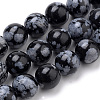 Natural Snowflake Obsidian Beads Strands G-S259-20-10mm-1