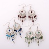 Trendy Dangling Gemstone Earrings EJEW-JE01234-1