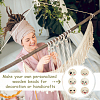 60Pcs 6 Styles Printed Wood European Beads WOOD-FG0001-46-6