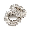 Brass Micro Pave Clear Cubic Zirconia European Beads KK-CBA6A75-44P-2