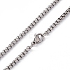 Non-Tarnish 201 Stainless Steel Box Chain Necklace for Men Women NJEW-P268-A40-1X5-3