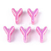 UV Plating Opaque Acrylic Beads PACR-ZX018-04Y-1