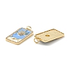 Rack Plating Brass Micro Pave Clear Cubic Zirconia Pendants KK-D073-24G-02-2