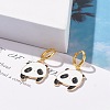 Alloy Enamel Panda Dangle Hoop Earrings for Women EJEW-JE04774-6