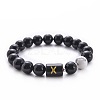 10MM Natural Black Onyx(Dyed & Heated) and Howlite Beaded Stretch Bracelets RH2290-24-1