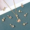 16Pcs 4 Style Brass Micro Pave Cubic Zirconia Ice Pick Pinch Bails ZIRC-FH0001-08-2