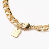Brass Cuban Link Chain Bracelets BJEW-H537-05G-2