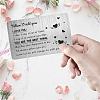 Rectangle 201 Stainless Steel Custom Thermal Transfer Wallet Card DIY-WH0252-032-4