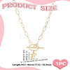 304 Stainless Steel Letter Pendant Necklaces NJEW-LP0001-52F-G-2