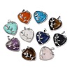 Heart Natural & Synthetic Mixed Stone Pendants GP356-1