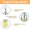 3 Pairs 3 Colors Imitation Leather Tassel Chandelier Earrings EJEW-FI0002-37-4