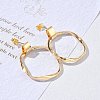 Brass Stud Dangle Earrings for Women KK-CBA4112-02G-1