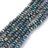 Electroplate Glass Beads Strands EGLA-K010-FP02-1