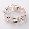Gemstone Chip Warp Bracelets X-BJEW-JB01517-01-4