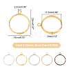 40Pcs 5 Colors Rack Plating Brass Open Back Bazel KK-PH0004-68-2