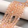 Transparent Electroplate Glass Beads Strands EGLA-A039-T2mm-L15-4
