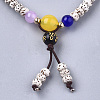 4-Loop Wrap Style Buddhist Jewelry BJEW-S140-17-2