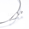 Tarnish Resistant 304 Stainless Steel Bangles STAS-S053-26-2