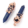 Natural Lapis Lazuli Pointed Pendants G-O164-02-RG09-2