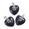 Synthetic Blue Goldstone Pendants G-I275-03J-1