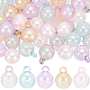 50Pcs 5 Colors Transparent Acrylic Pendants MACR-SP0002-39-1
