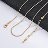 Long-Lasting Plated Brass Snake Chain Necklaces NJEW-K112-04G-NF-2
