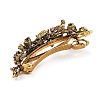 Flower Alloy Rhinestone Hair Barrettes PHAR-S604-01AG-04-2