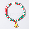 Christmas 304 Stainless Steel Enamel Charm Bracelets AH2991-9-1