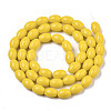 Opaque Solid Color Glass Beads Strands GLAA-R217-08B-A01-2
