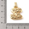 Brass Micro Pave Cubic Zirconia Pendants ZIRC-P121-01G-Z-3