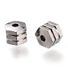202 Stainless Steel Groove Beads STAS-I168-07P-2