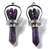 Natural Amethyst Pointed Big Pendants KK-H491-01P-04-1
