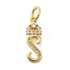 Brass Micro Pave Cubic Zirconia Pendants KK-M273-01G-S-1