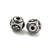 Round with Cross 304 Stainless Steel Beads STAS-E214-01AS-01-2