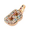 Brass Micro Pave Cubic Zirconia Pendants KK-C076-29B-G02-2