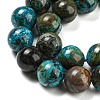 Natural Chrysocolla Beads Strands G-P503-8MM-05-4