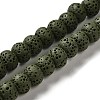 Natural Lava Rock Dyed Beads Strands G-Z036-B01-13-1