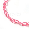 Personalized ABS Plastic Cable Chain Necklaces NJEW-JN03220-08-3