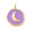 Brass Enamel Pendants KK-P293-11G-2