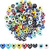 180Pcs 9 Colors Handmade Evil Eye Lampwork Beads Strands LAMP-FH0001-09-1