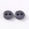 2-Hole Flat Round Resin Sewing Buttons for Costume Design BUTT-E119-18L-01-2