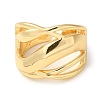 Rack Plating Brass Hollow Open Cuff Rings for Women RJEW-M162-28G-2